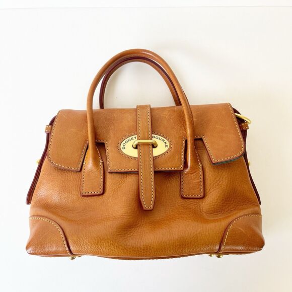 Dooney & Bourke Florentine Elisa Leather Bag Purse Small Natural Color No Strap - Picture 6 of 15